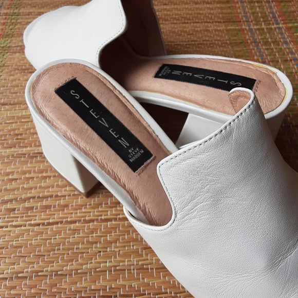 Steven by Steve Madden Bone Leather Open-Toe Shoes Size 8.5 Womens - Picture 5 of 7